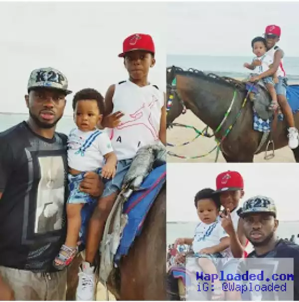 Joseph Yobo and his sons enjoy a fun day out